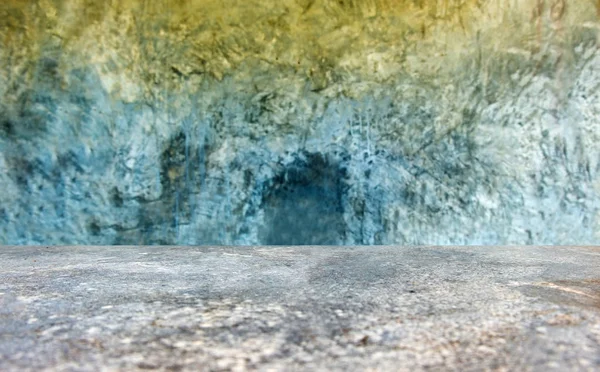 Empty grunge concrete perspective room,Mock up for display or mo — Stock Photo, Image