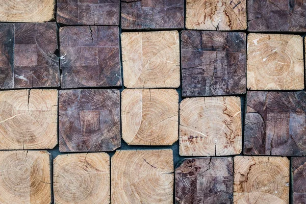 Kubus houtstructuur achtergrond stapel in laag — Stockfoto