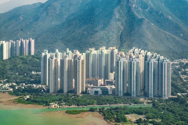 Hong kong Cityscape city yakınındaki — Stok fotoğraf