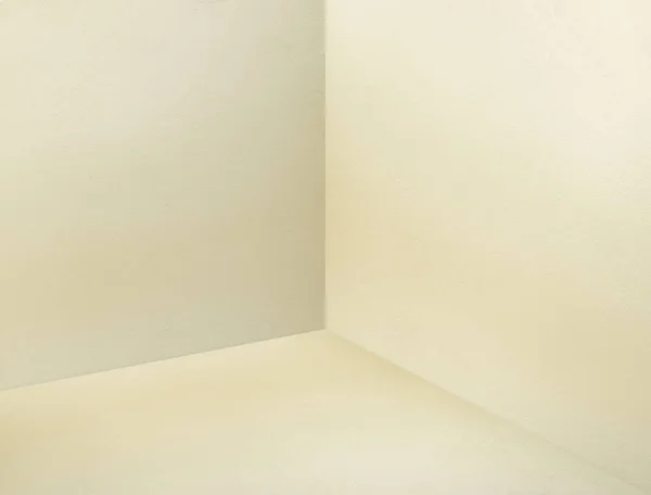 Empty room corner painted in pastel yellow color studio room bac