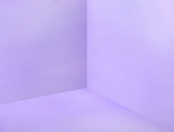 Lege ruimte hoek geschilderd in pastel paars studio kamer bac — Stockfoto