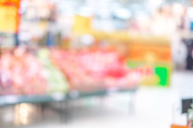 Müşterinin süpermarket mağaza blu adlı alışveriş arka plan bulanık