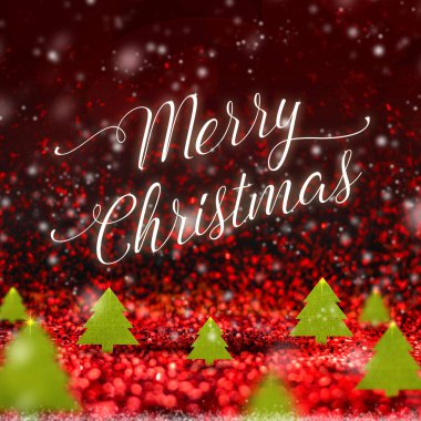 Neşeli Noel word ve Noel ağacı ne zaman red de düşen kar