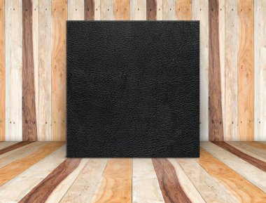 Siyah kumaş poster tuval ahşap tahta Oda, alay te kadar boş