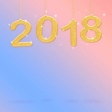 2018 mutlu yeni yıl beyaz renk yeşil degrade blu için asılı