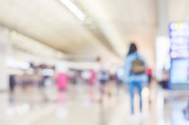 Arka plan bulanık Terminal kalkış c Bagaj ile seyahat