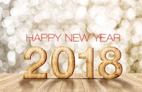 2018 mutlu yıllar ahşap numarası sparkli ile perspektif odada