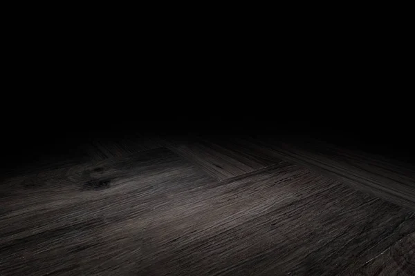 Fondo de perspectiva de textura de piso de madera de tablón oscuro para exhibición — Foto de Stock