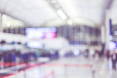 Arka plan bulanık Terminal kalkış c Bagaj ile seyahat