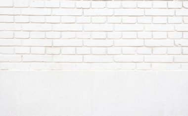 Grunge beyaz iki bölüm tuğla duvar doku arka plan, açık w