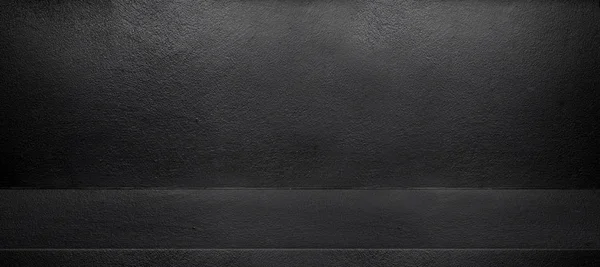 Black interior cement wall room background,mock up template for — Stock Photo, Image