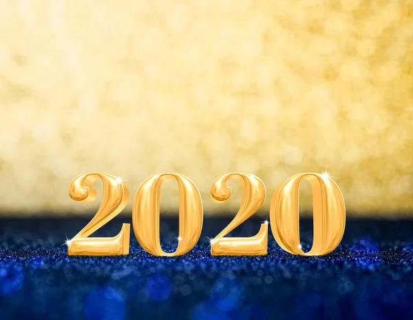 幸せな新年2020年番号(3Dレンダリング) — ストック写真