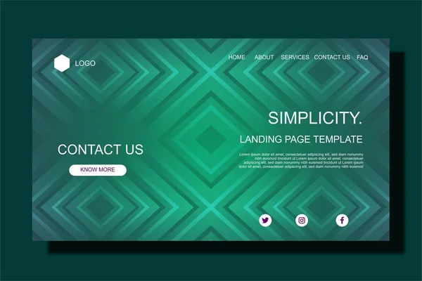 Plantilla de página de aterrizaje moderna, colorido, para el diseño de sitios web de negocios . — Vector de stock