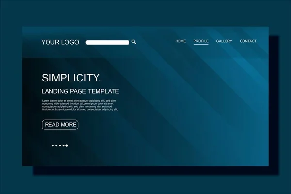 Plantilla de página de aterrizaje moderna, colorido, para el diseño de sitios web de negocios . — Vector de stock
