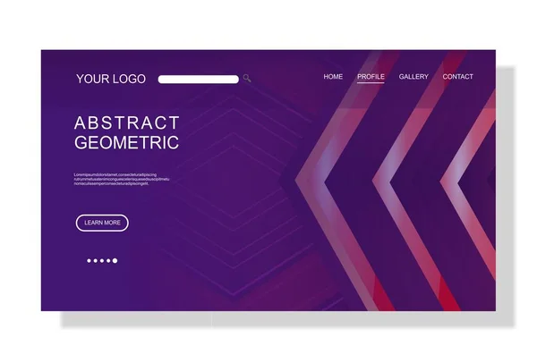 Modern Landning sida mall, färgglada, för företag webbplats design. — Stock vektor