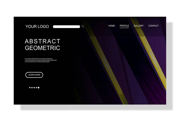 Moderne Landing-Page-Vorlage, bunt, für die Gestaltung von Business-Webseiten. — Stockvektor