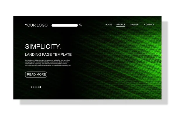 Moderne Landing-Page-Vorlage, bunt, für die Gestaltung von Business-Webseiten. — Stockvektor
