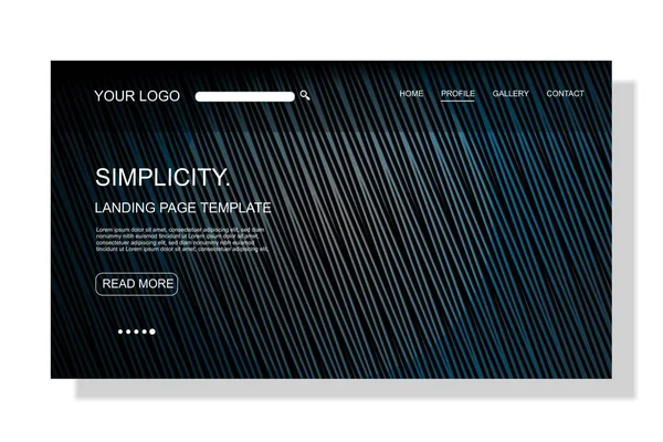 Moderne Landing-Page-Vorlage, bunt, für die Gestaltung von Business-Webseiten. — Stockvektor