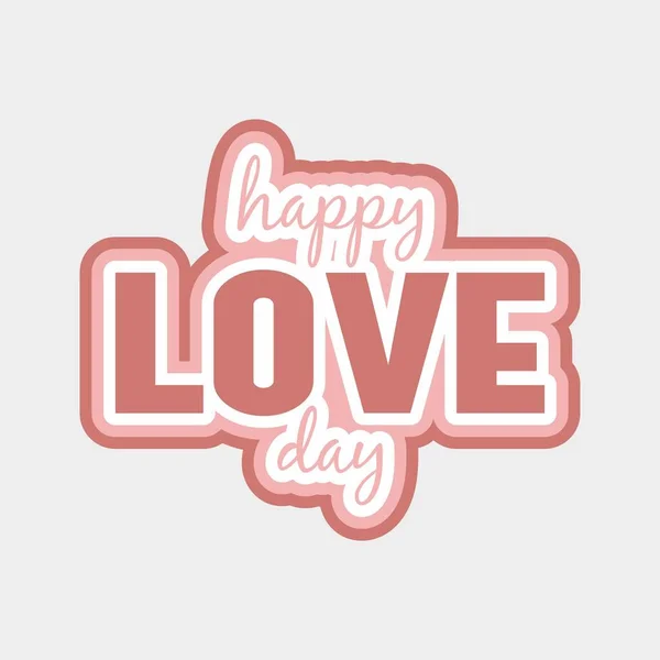 Typography all about love valentine, happy love day — стоковый вектор