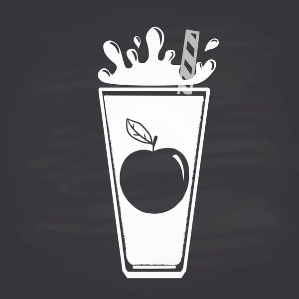 绘制菜单新鲜果汁 — 图库矢量图片