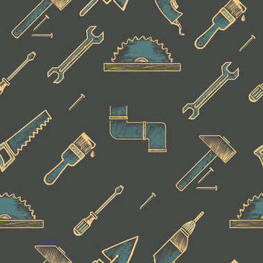 Tebeşir çizilmiş desen araçları ile