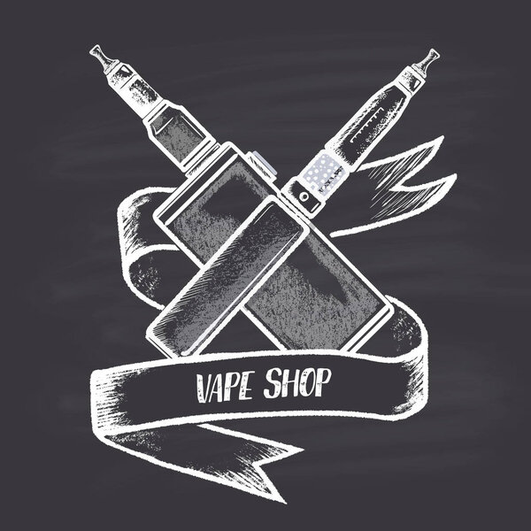 Crossed E-cigarette and ribbon