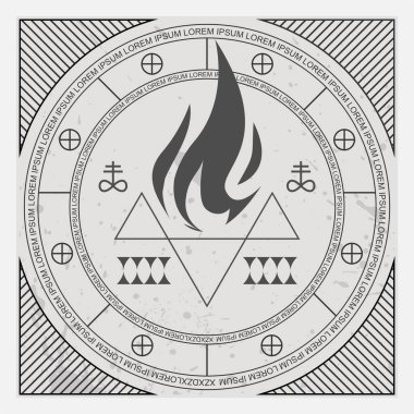 The Pedestal Symbols for region and elements and signs for metal band rock grupları için cover albüm ve sanat eserleri