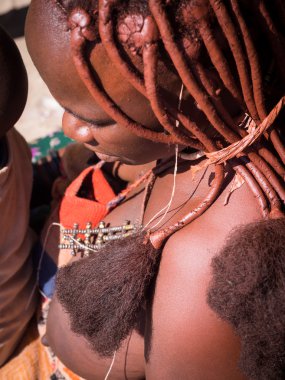 saç modeli Himba kadın fotoğrafı