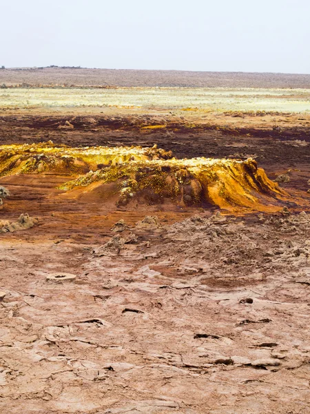 Göl Dallol Danakil depresyon, Ehtiopia — Stok fotoğraf