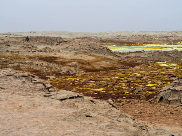 Sjön Dallol i Danakil Depression — Stockfoto