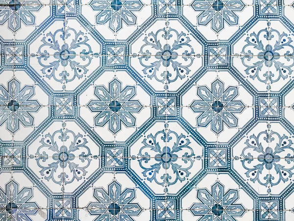 Carreaux céramiques portugais bleu — Photo