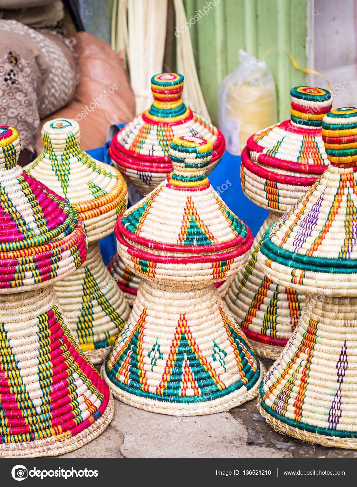 Ethiopian handmade Habesha baskets — Stock Photo © magdalena