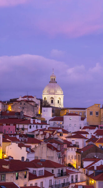 Cityscape of Lisbon in sunset