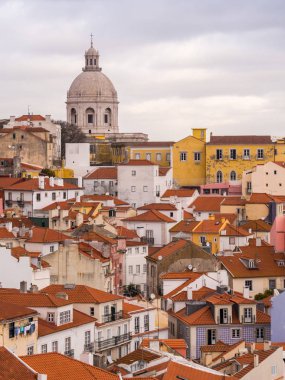 Cityscape of Lisbon, Portugal, seen from Portas do Sol clipart