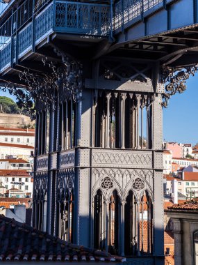 santa justa Asansör Lizbon'da