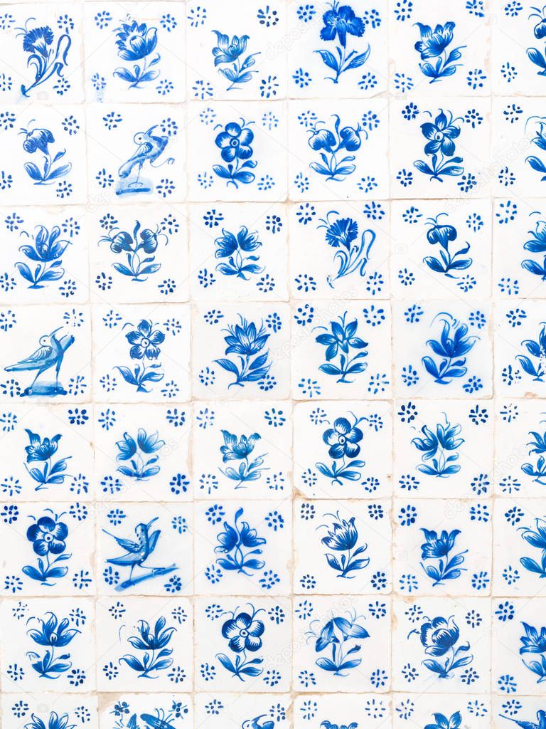 Traditional blue tiles