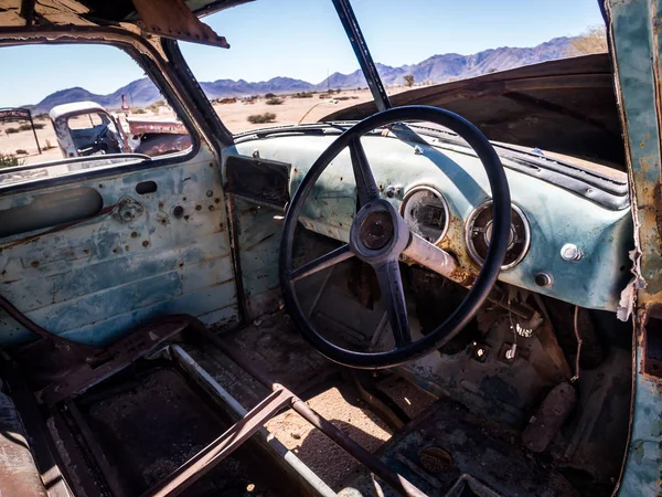 Old Chevrolet car wreck in Namibia — Stock Photo, Image