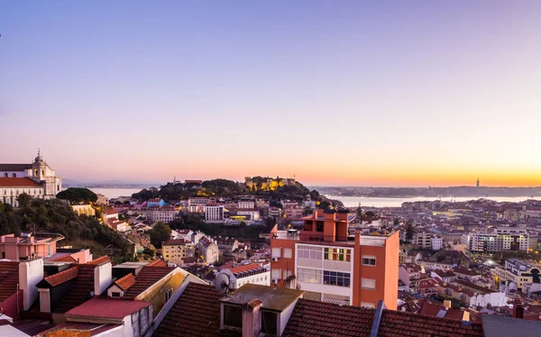 Lisszabon Portugália 2017 November Éjszakai Városkép Lisszabon Portugália — Stock Fotó