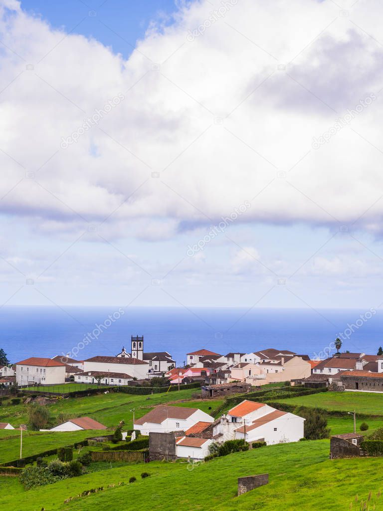 Landscape around Island on Azores, Portugal.