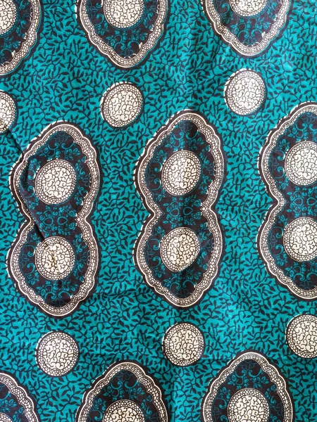 Colorful African Fabric Form Tanzania — Stock Photo, Image