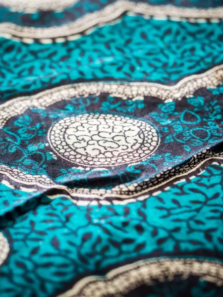 Colorful African Fabric Form Tanzania — Stock Photo, Image