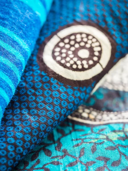Colorful African Fabric Form Tanzania — Stock Photo, Image