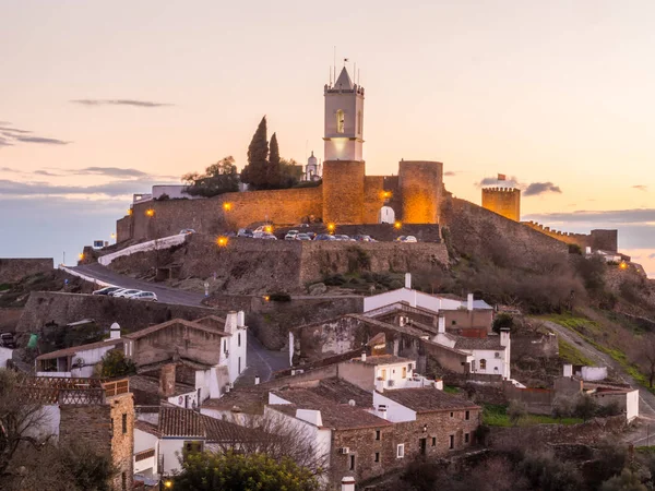 Monsaraz Regio Alentejo Portugal Bij Zonsondergang — Stockfoto