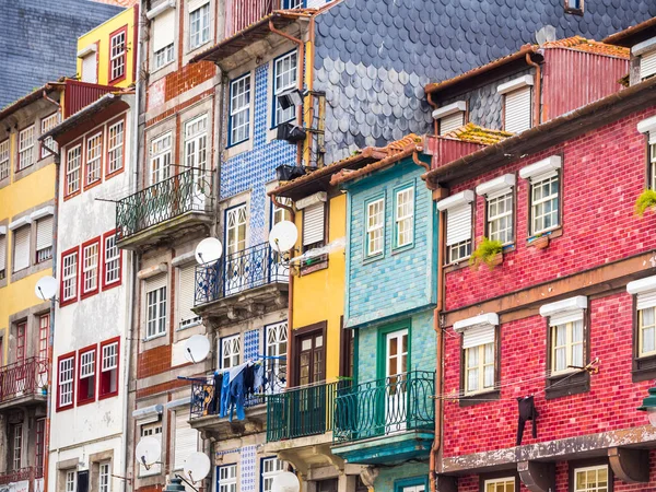 Farbenfrohe Architektur Der Altstadt Von Porto Portugal — Stockfoto