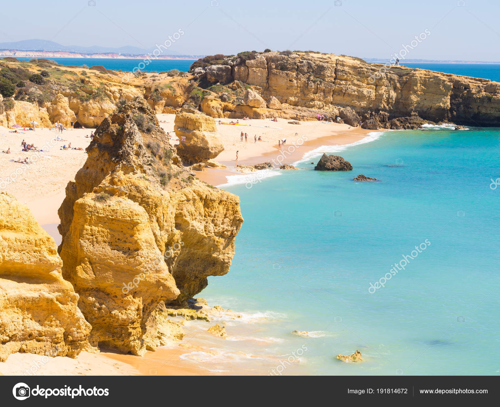 Sao Rafael Beach Algarve Portugal März 2018 Praia Sao ...