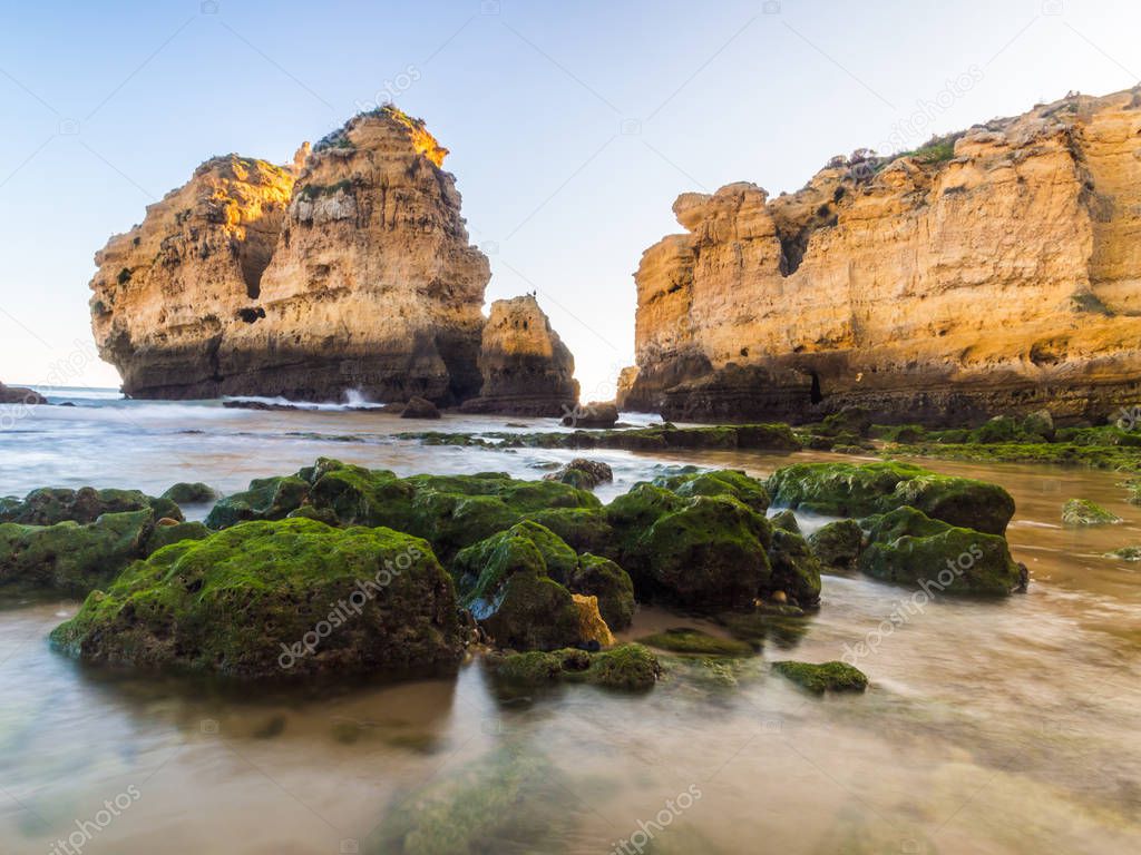 Praia de Sao Rafael (Sao Rafael beach) in Algarve region, Portugal.