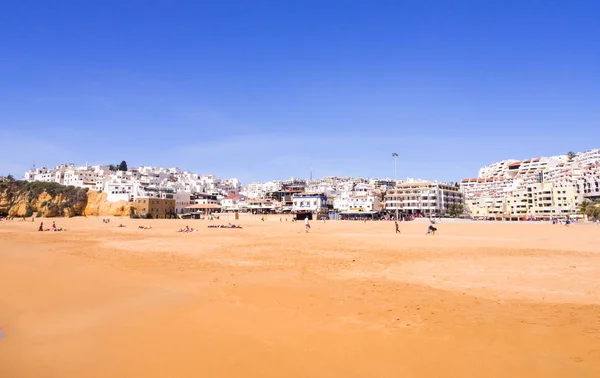 Albufeira Portugal Mars 2018 Utsikt Över Staden Och Stranden Albufeira — Stockfoto