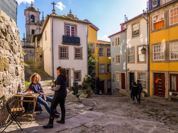 Porto Portugalia Lutego 2018 Ulice Starego Miasta Porto Portugalii — Zdjęcie stockowe