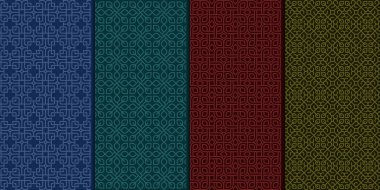 Klasik lüks Art Deco kusursuz desen. Antika dekoratif geometrik arkaplanlar, duvar kağıtları, vs..