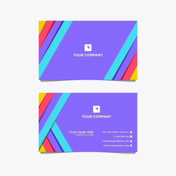 Business Card Innovation Full Color Logo Design Vector — Stock Vector